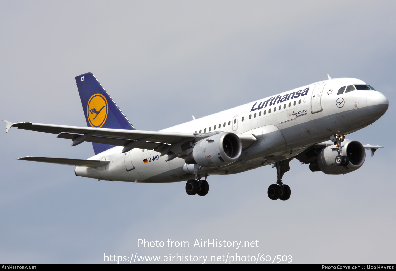 Aircraft Photo of D-AILY | Airbus A319-114 | Lufthansa | AirHistory.net #607503