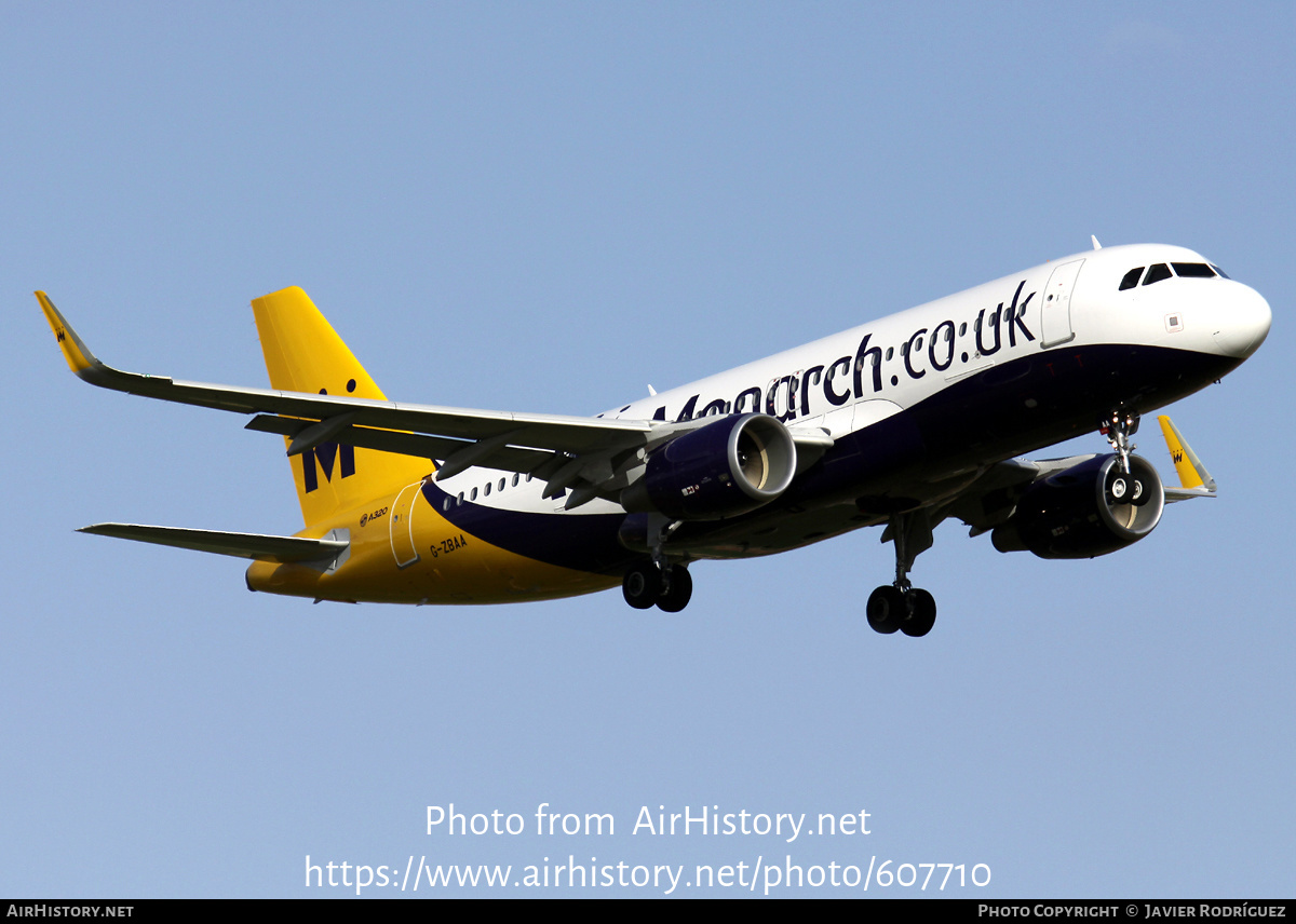 Aircraft Photo of G-ZBAA | Airbus A320-214 | Monarch Airlines | AirHistory.net #607710