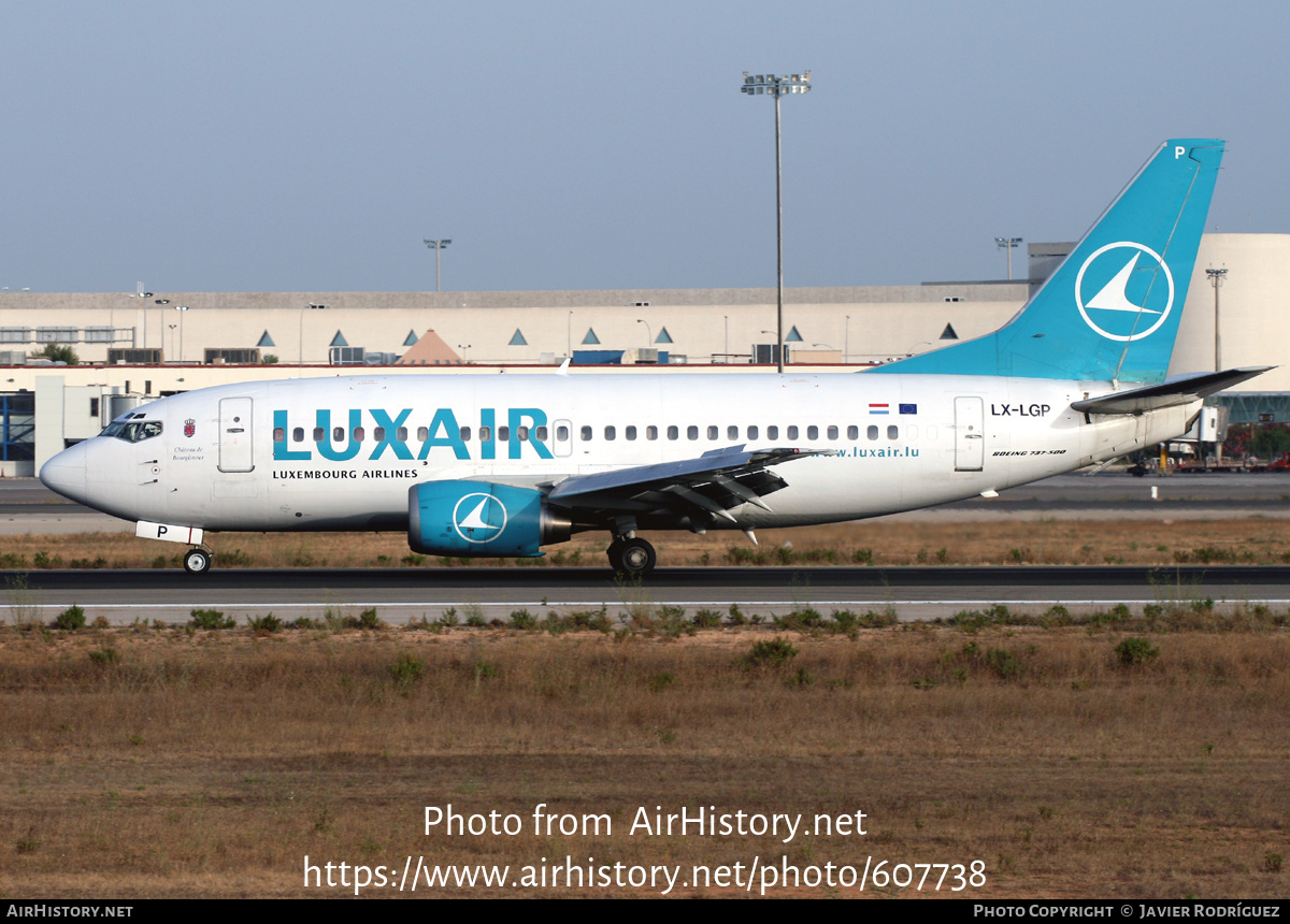 Aircraft Photo of LX-LGP | Boeing 737-5C9 | Luxair | AirHistory.net #607738