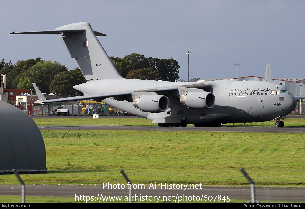 Aircraft Photo of A7-MAN / MAN | Boeing C-17A Globemaster III | Qatar - Air Force | AirHistory.net #607845