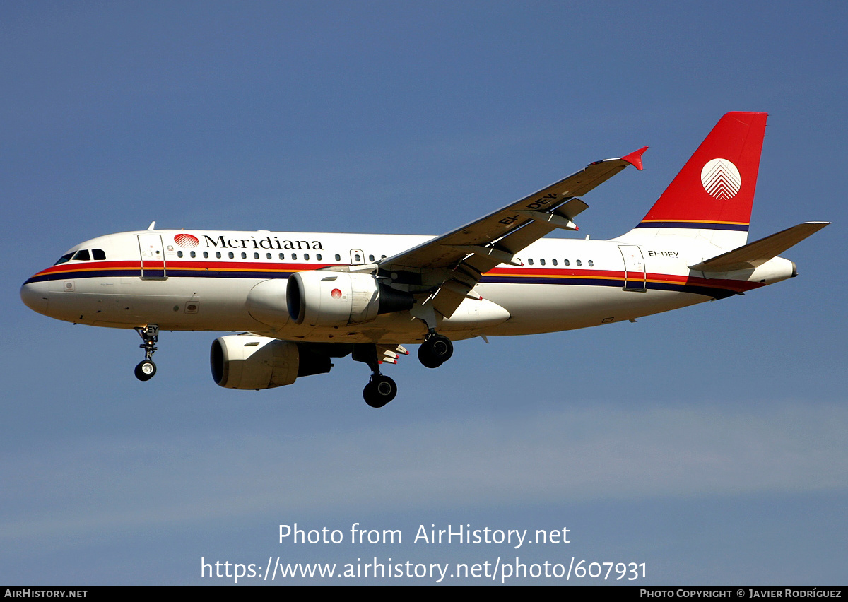 Aircraft Photo of EI-DEY | Airbus A319-112 | Meridiana | AirHistory.net #607931