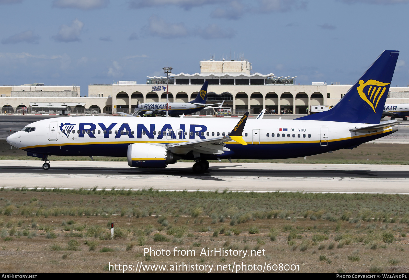 Aircraft Photo of 9H-VUO | Boeing 737-8200 Max 200 | Ryanair | AirHistory.net #608001