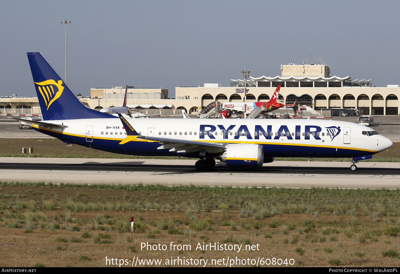 Aircraft Photo of 9H-VVK | Boeing 737-8200 Max 200 | Ryanair | AirHistory.net #608040