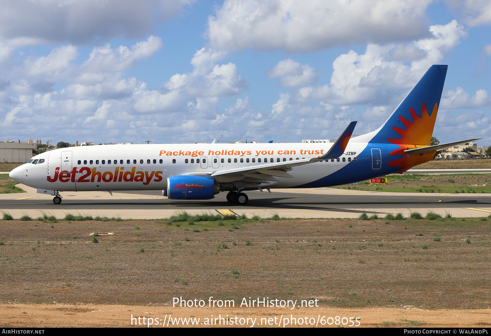 Aircraft Photo of G-JZBP | Boeing 737-800 | Jet2 Holidays | AirHistory.net #608055