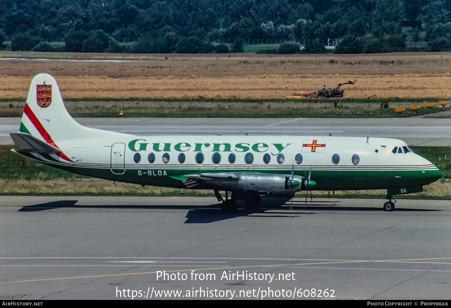 Aircraft Photo of G-BLOA | Vickers 806 Viscount | Guernsey Airlines | AirHistory.net #608262