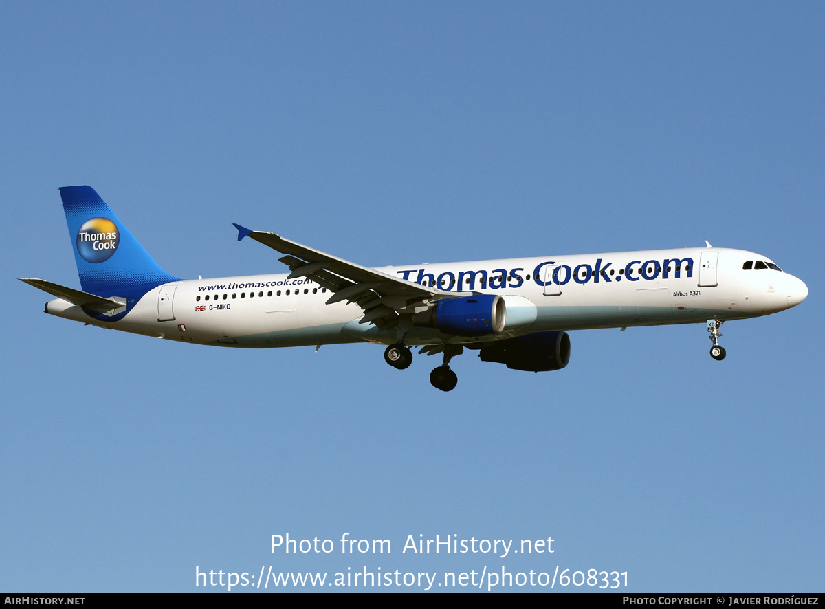 Aircraft Photo of G-NIKO | Airbus A321-231 | Thomas Cook Airlines | AirHistory.net #608331