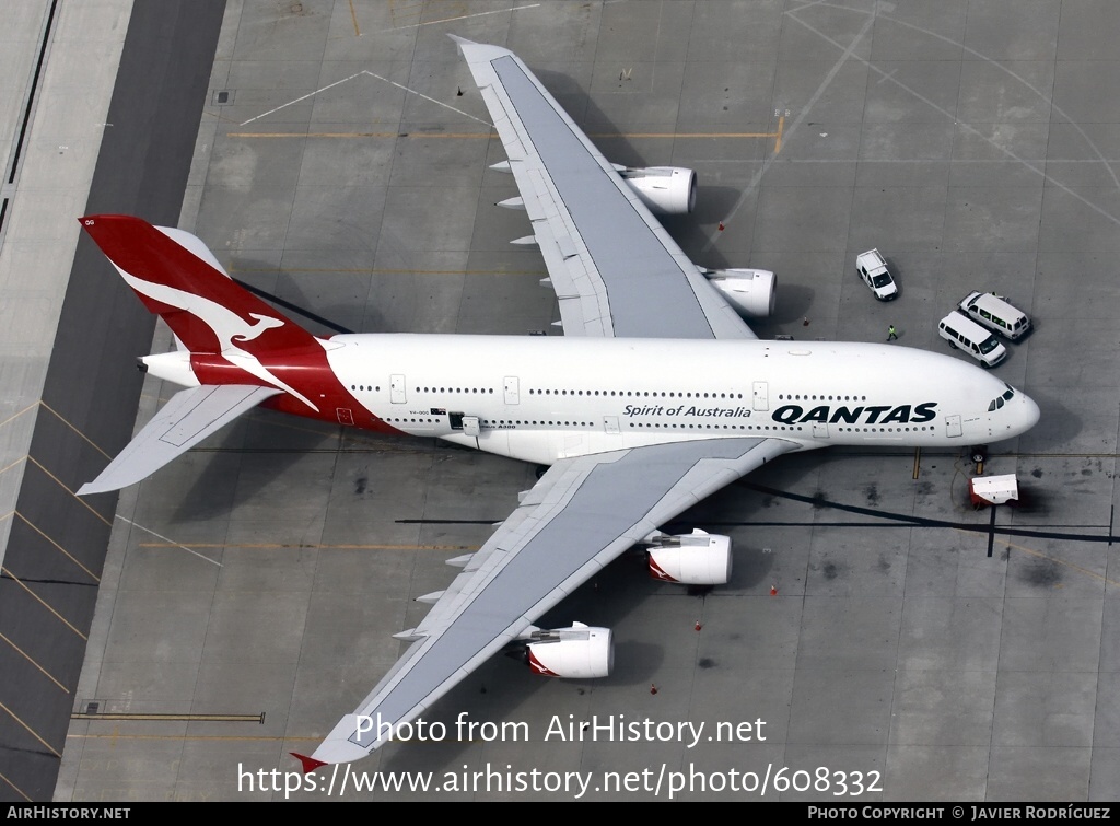 Aircraft Photo of VH-OQG | Airbus A380-842 | Qantas | AirHistory.net #608332