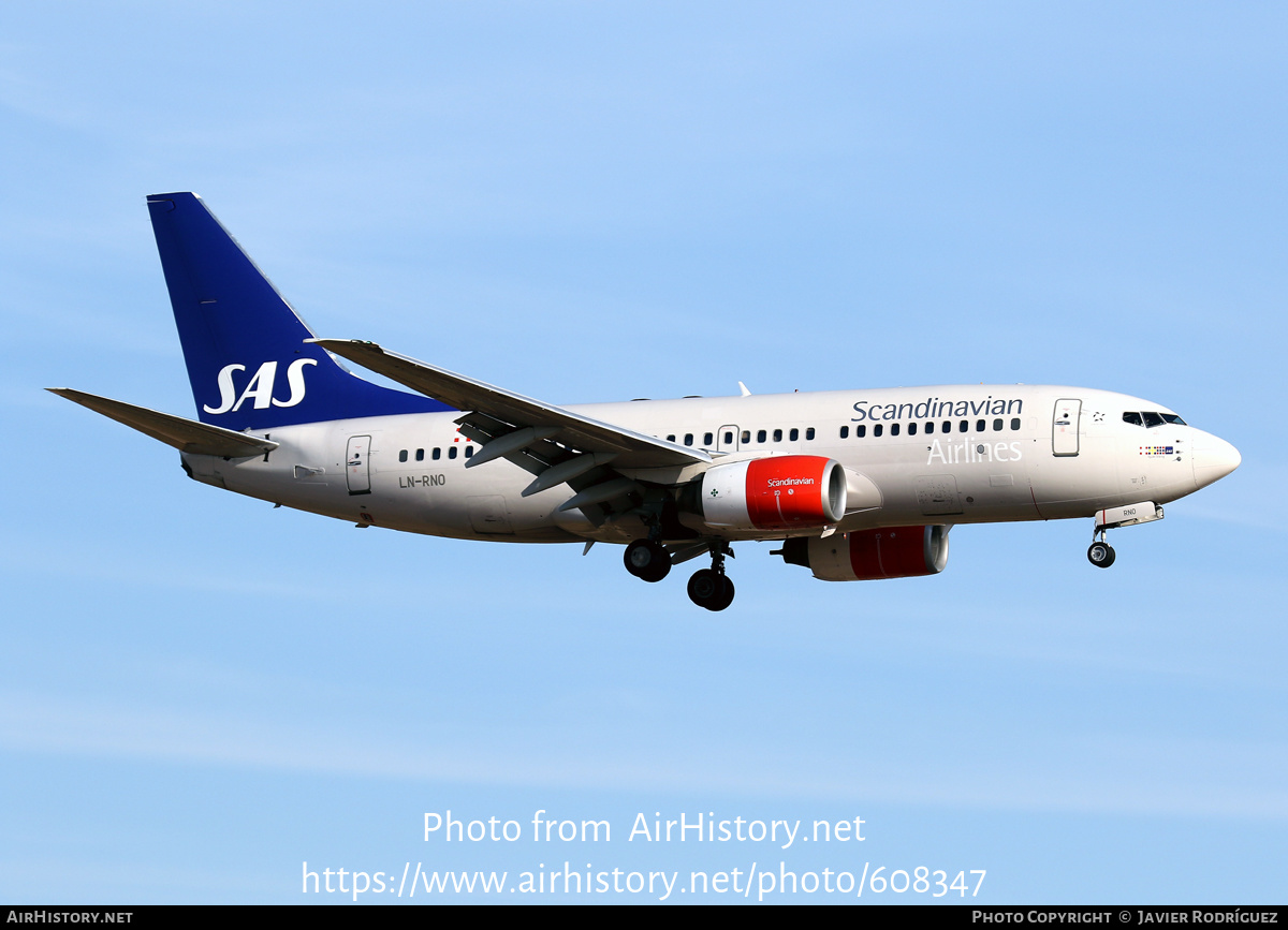 Aircraft Photo of LN-RNO | Boeing 737-783 | Scandinavian Airlines - SAS | AirHistory.net #608347