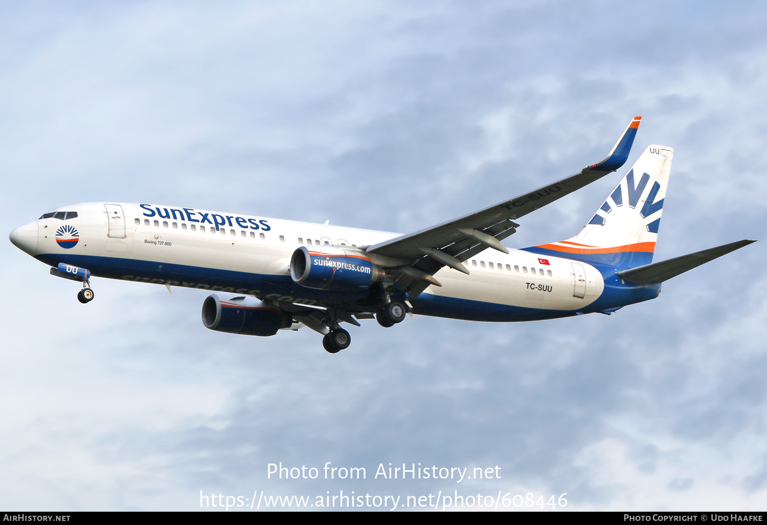 Aircraft Photo of TC-SUU | Boeing 737-86Q | SunExpress | AirHistory.net #608446