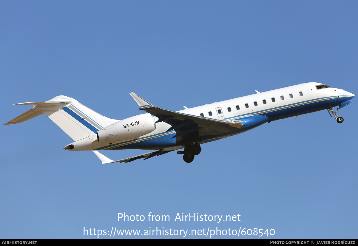 Aircraft Photo of SX-GJN | Bombardier Global Express (BD-700-1A10) | AirHistory.net #608540