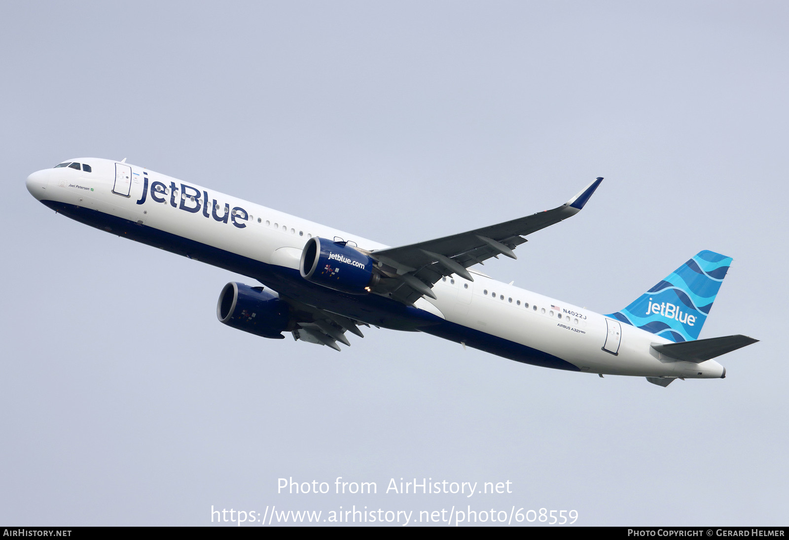 Aircraft Photo of N4022J | Airbus A321-271NXLR | JetBlue Airways | AirHistory.net #608559