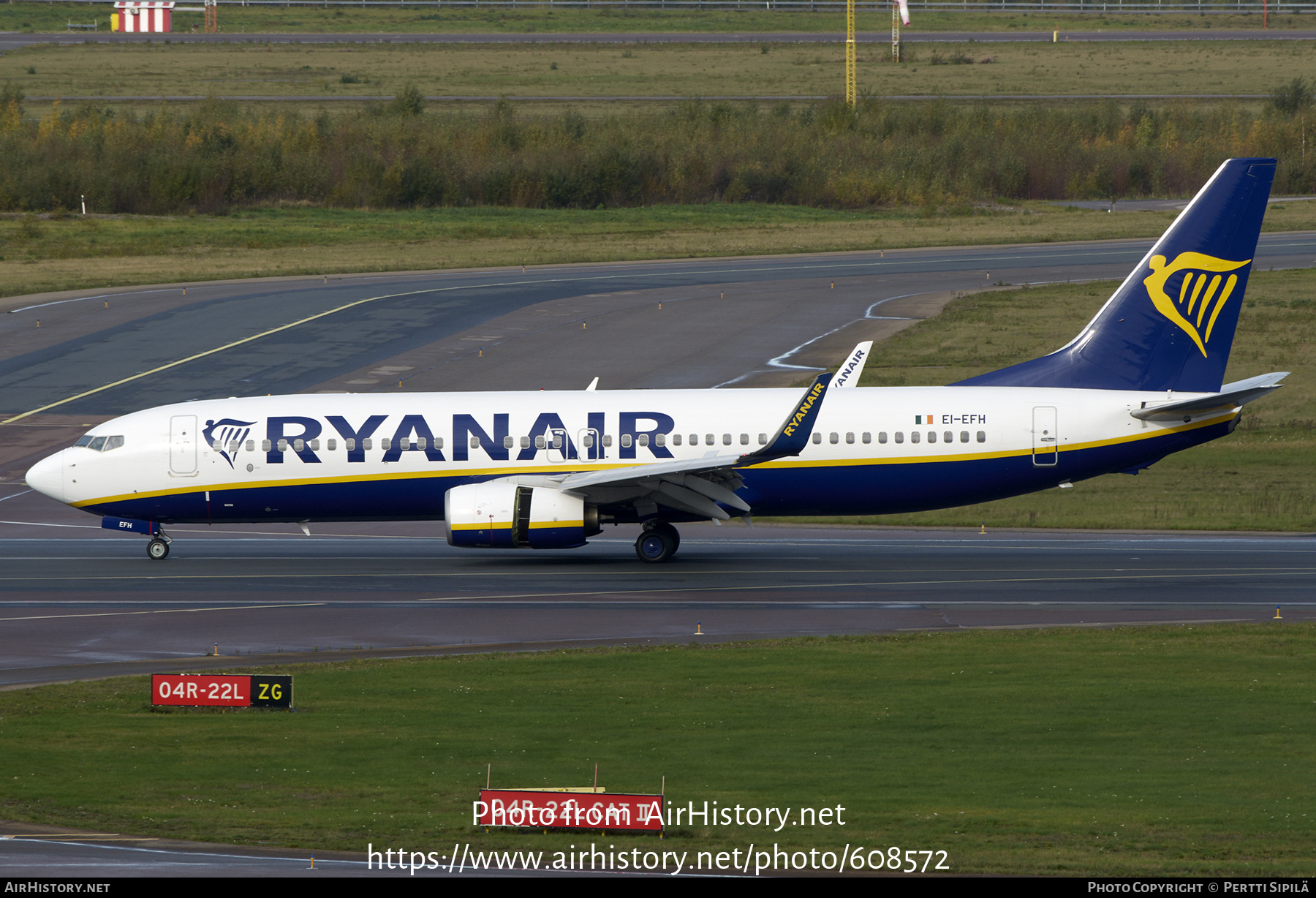 Aircraft Photo of EI-EFH | Boeing 737-8AS | Ryanair | AirHistory.net #608572