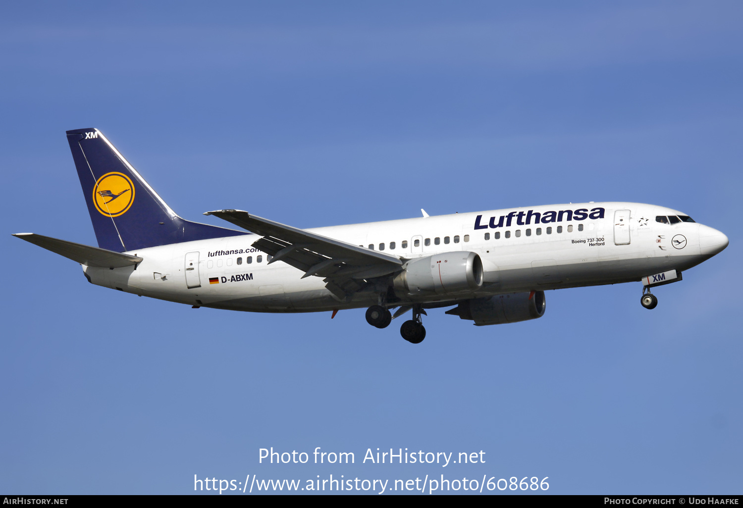 Aircraft Photo of D-ABXM | Boeing 737-330 | Lufthansa | AirHistory.net #608686