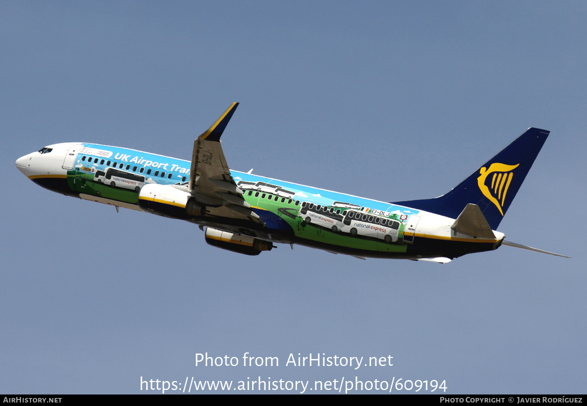 Aircraft Photo of EI-DLJ | Boeing 737-8AS | Ryanair | AirHistory.net #609194