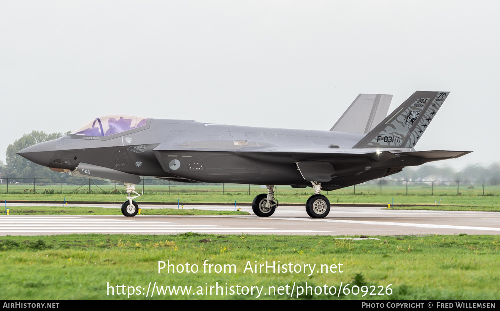 Aircraft Photo of F-031 | Lockheed Martin F-35A Lightning II | Netherlands - Air Force | AirHistory.net #609226