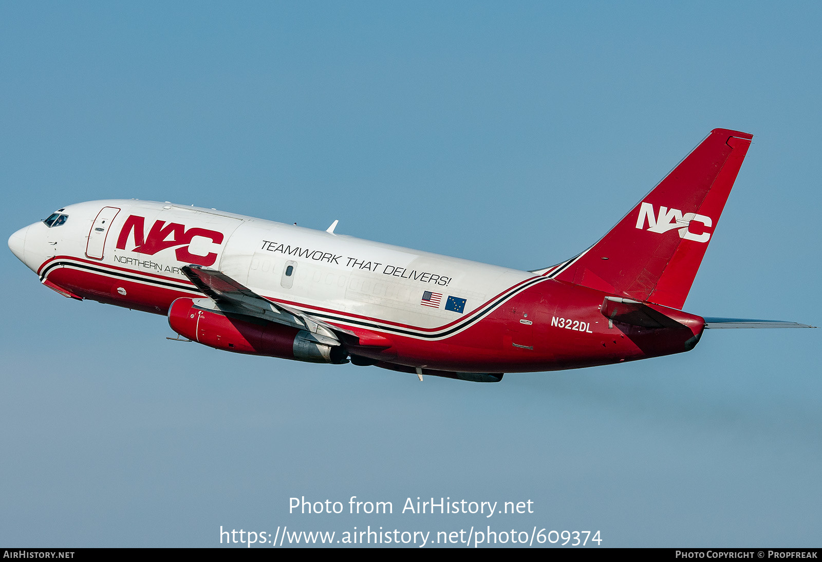 Aircraft Photo of N322DL | Boeing 737-232/Adv(F) | Northern Air Cargo - NAC | AirHistory.net #609374