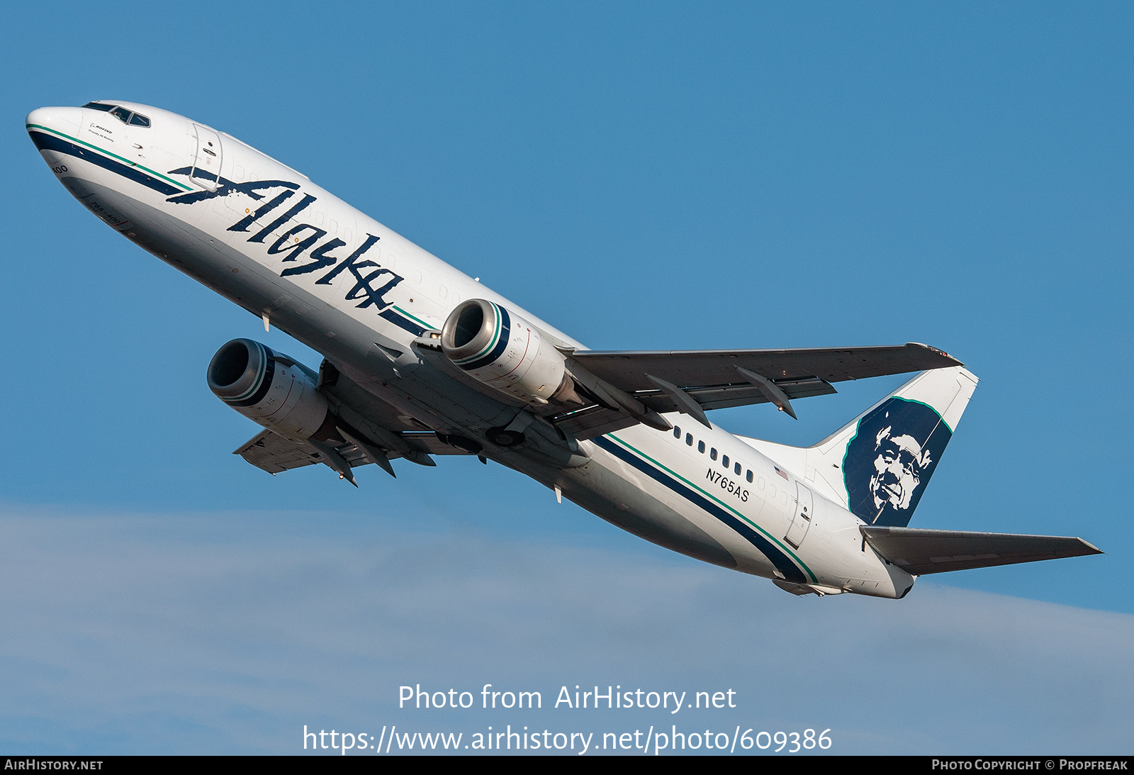 Aircraft Photo of N765AS | Boeing 737-4Q8C | Alaska Airlines | AirHistory.net #609386