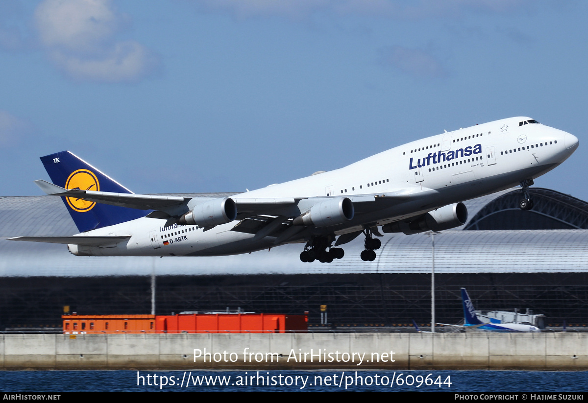 Aircraft Photo of D-ABTK | Boeing 747-430 | Lufthansa | AirHistory.net #609644