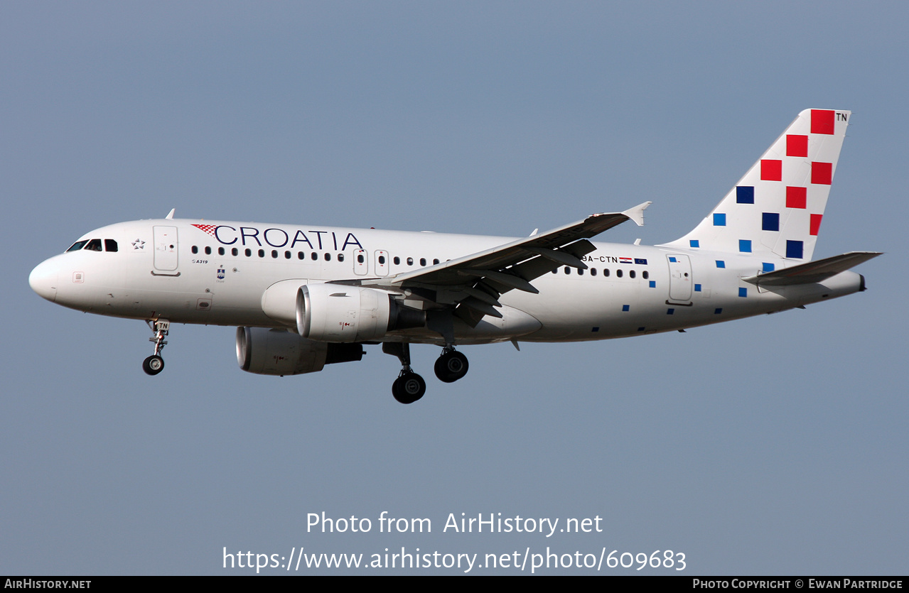 Aircraft Photo of 9A-CTN | Airbus A319-112 | Croatia Airlines | AirHistory.net #609683