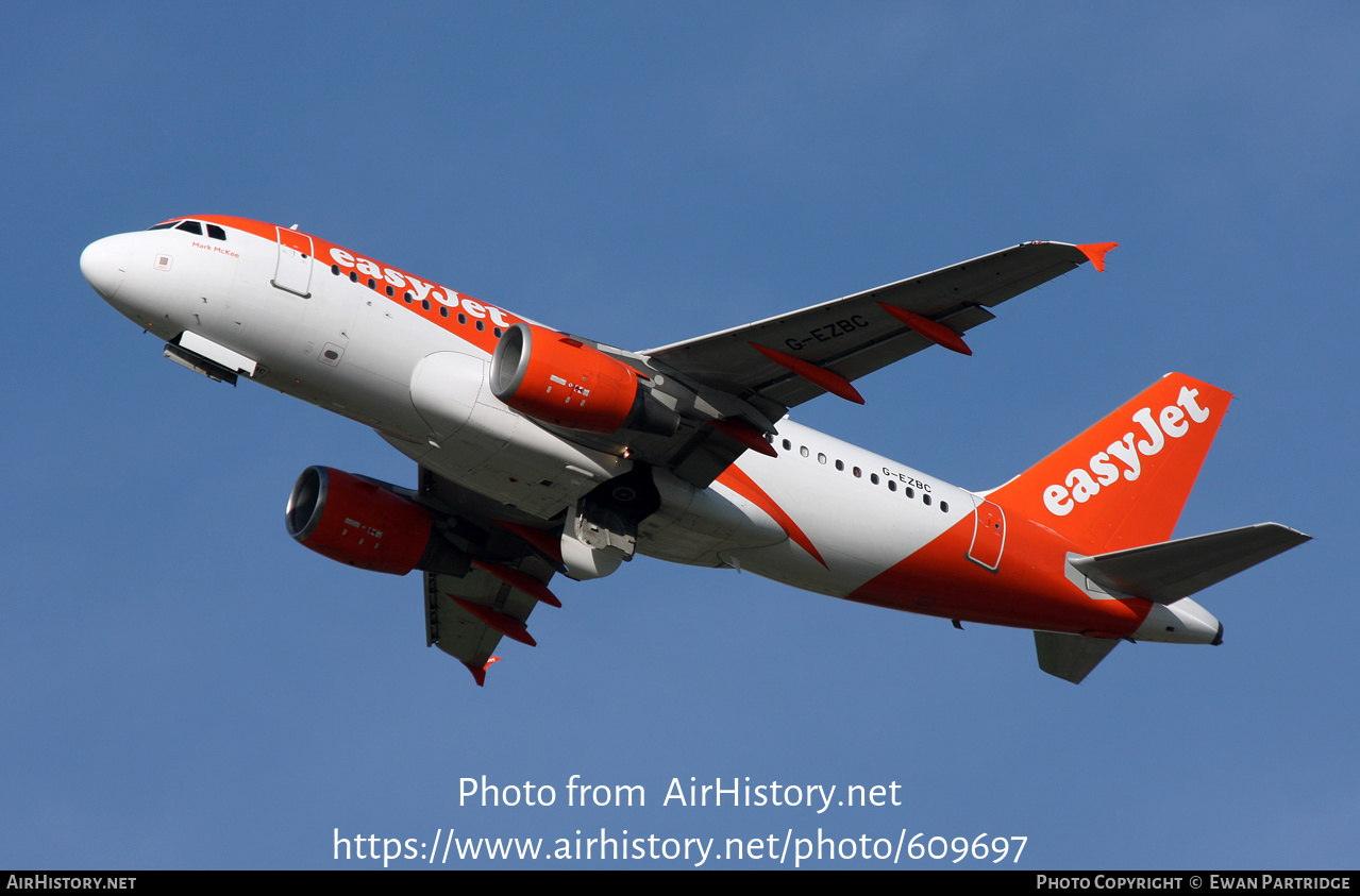 Aircraft Photo of G-EZBC | Airbus A319-111 | EasyJet | AirHistory.net #609697