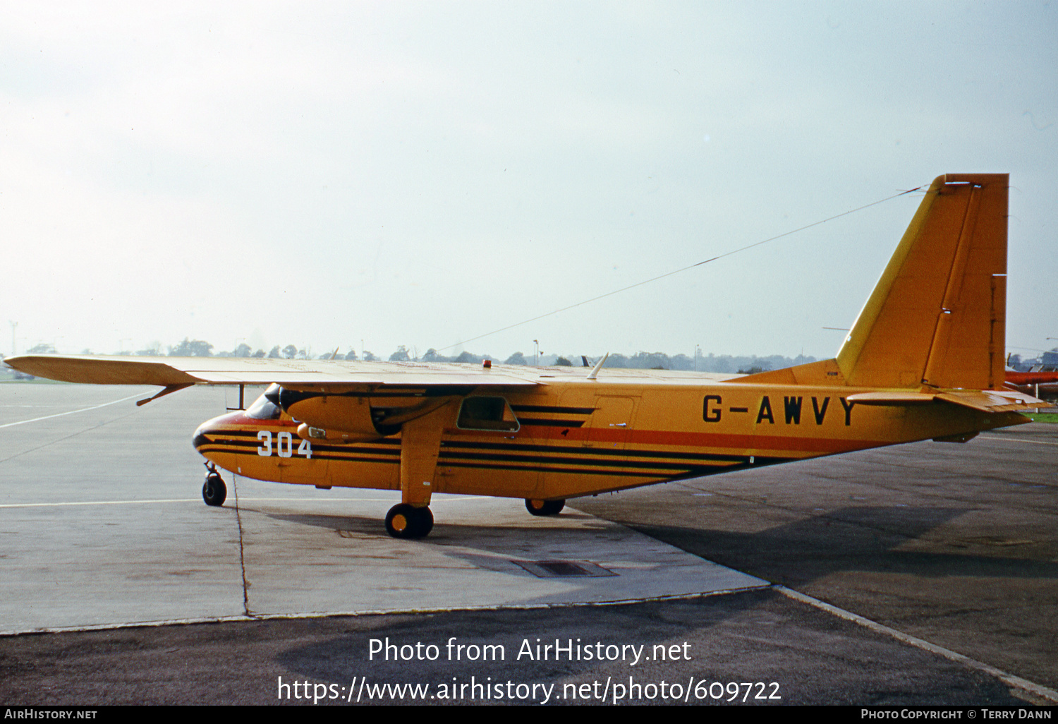 Aircraft Photo of G-AWVY | Britten-Norman BN-2A Islander | Aurigny Air Services | AirHistory.net #609722