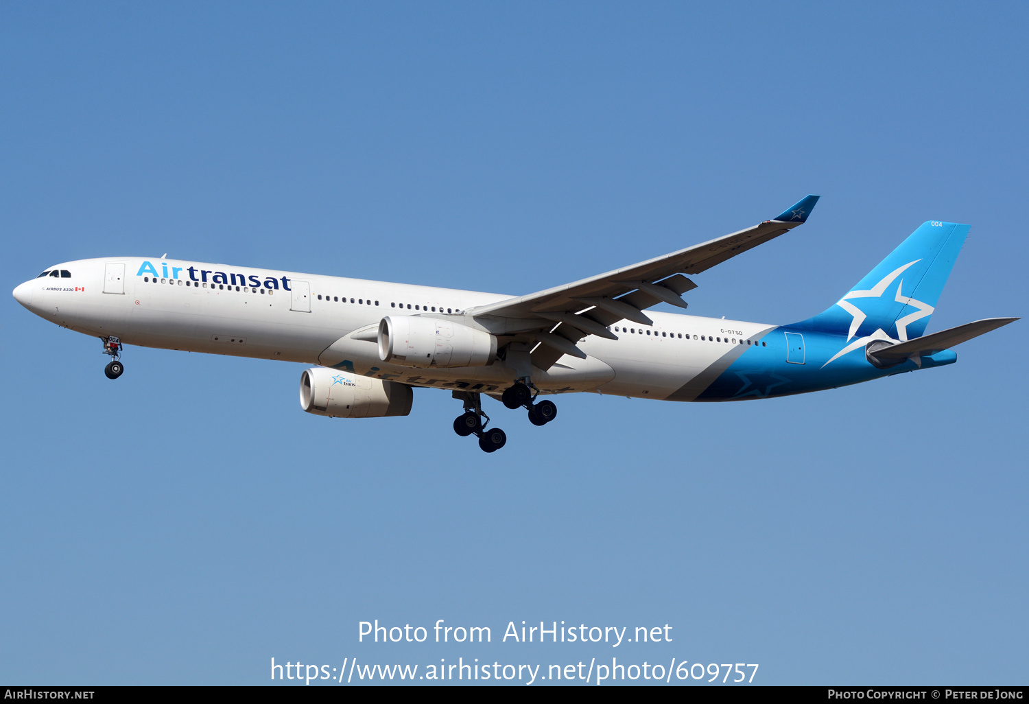 Aircraft Photo of C-GTSD | Airbus A330-343E | Air Transat | AirHistory.net #609757