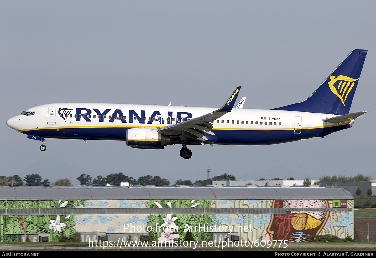 Aircraft Photo of EI-EBK | Boeing 737-8AS | Ryanair | AirHistory.net #609775