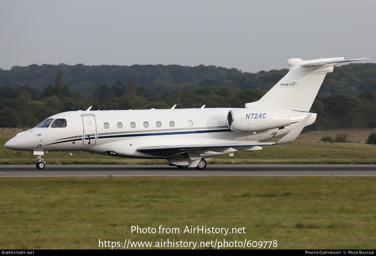 Aircraft Photo of N724C | Embraer EMB-550 Praetor 600 | AirHistory.net #609778