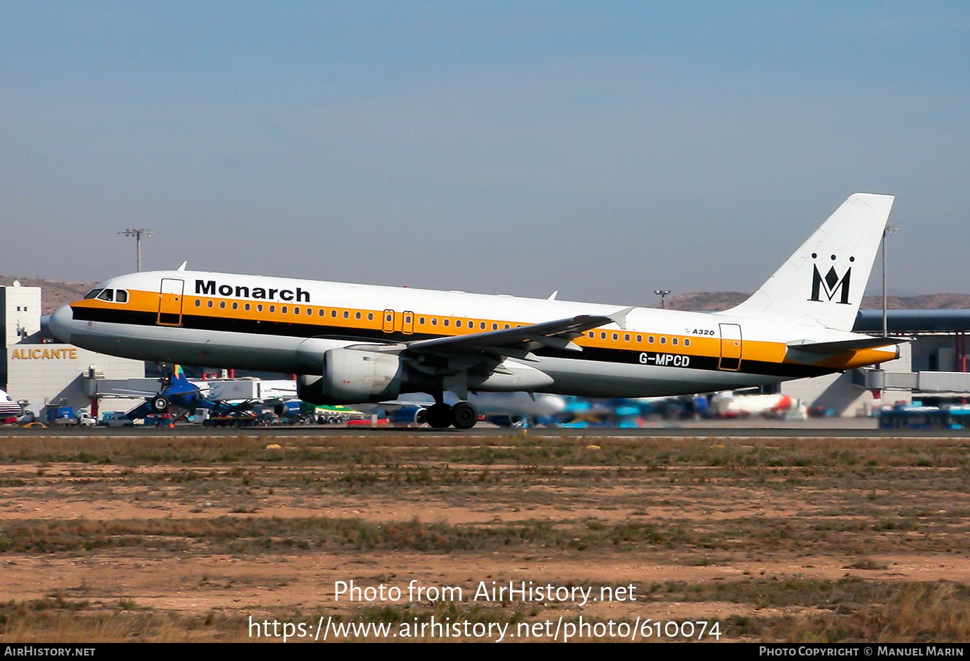 Aircraft Photo of G-MPCD | Airbus A320-212 | Monarch Airlines | AirHistory.net #610074