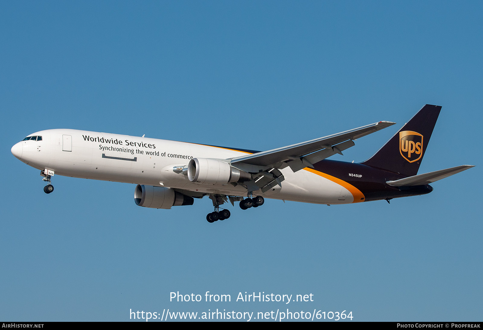 Aircraft Photo of N345UP | Boeing 767-34AF/ER | United Parcel Service - UPS | AirHistory.net #610364