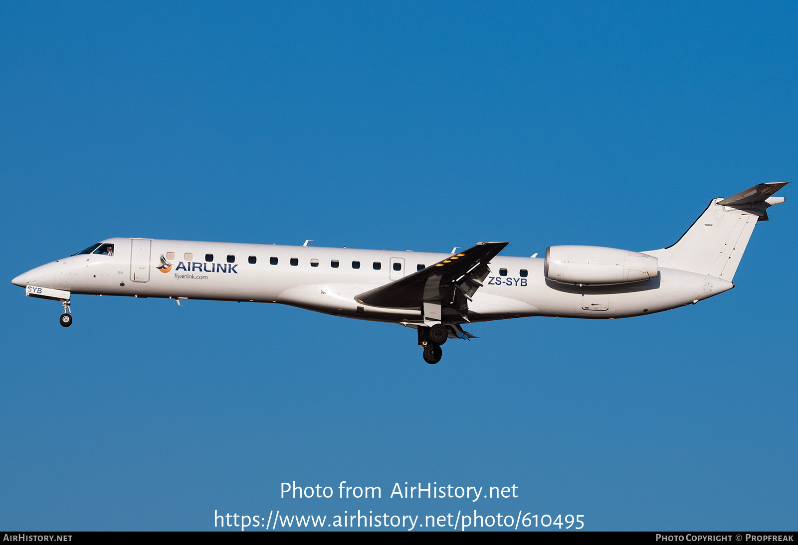 Aircraft Photo of ZS-SYB | Embraer ERJ-145MP (EMB-145MP) | Airlink | AirHistory.net #610495