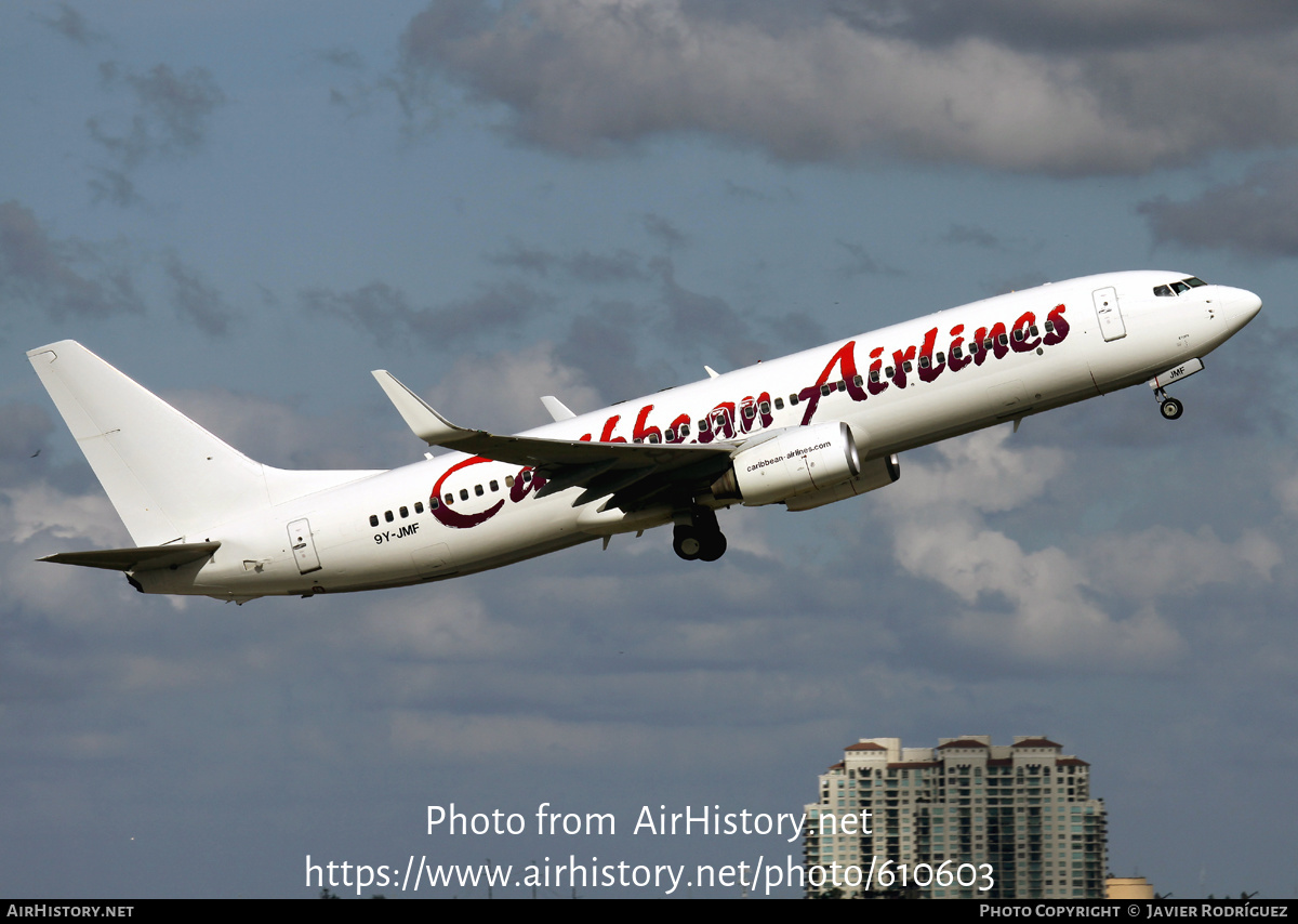 Aircraft Photo of 9Y-JMF | Boeing 737-8Q8 | Caribbean Airlines | AirHistory.net #610603