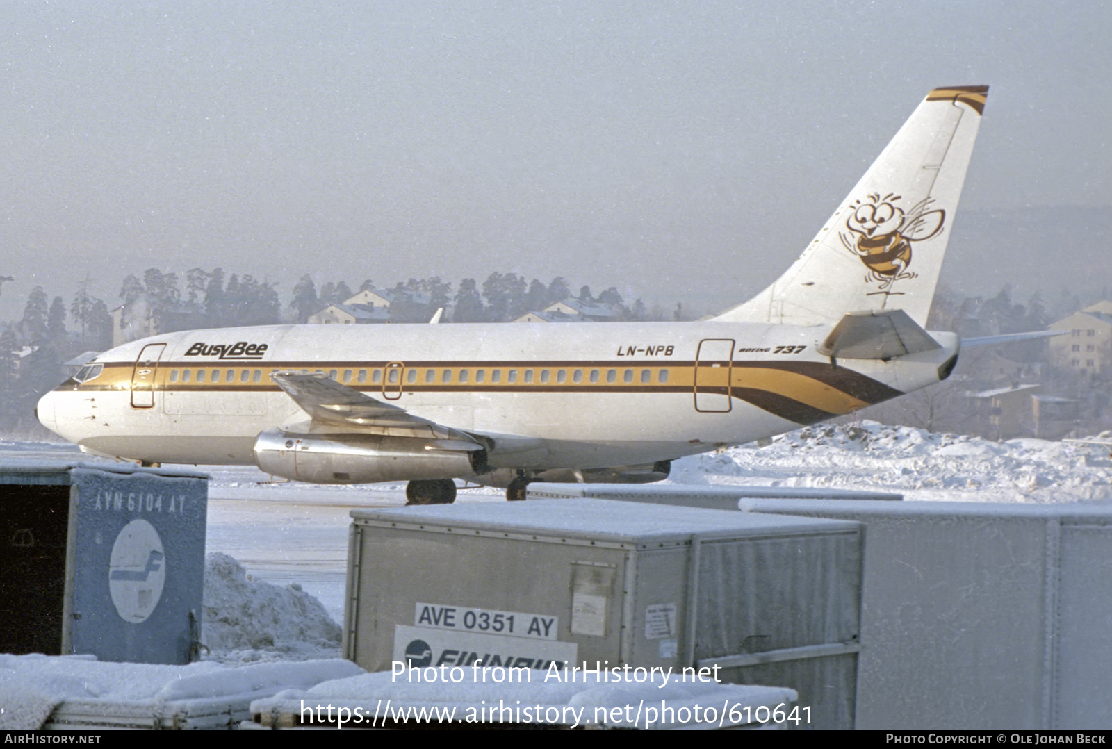 Aircraft Photo of LN-NPB | Boeing 737-2R4C/Adv | Busy Bee of Norway | AirHistory.net #610641