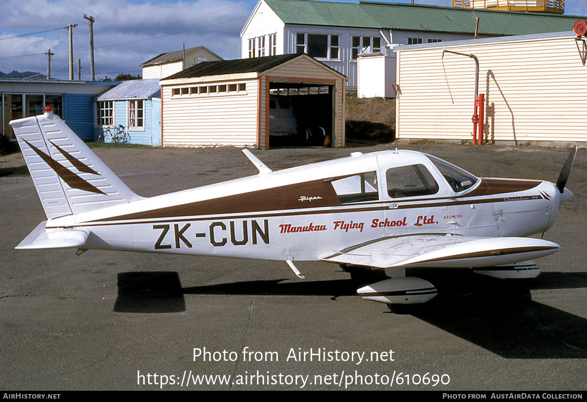 Aircraft Photo of ZK-CUN | Piper PA-28-140 Cherokee | Manukau Flying School | AirHistory.net #610690