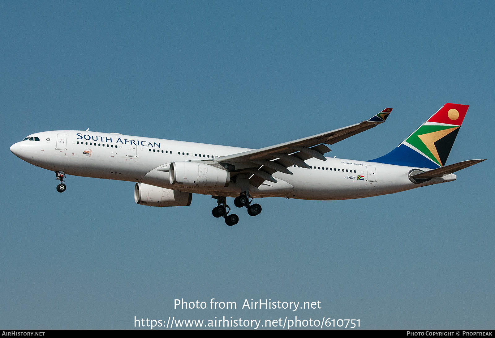 Aircraft Photo of ZS-SXY | Airbus A330-243 | South African Airways | AirHistory.net #610751