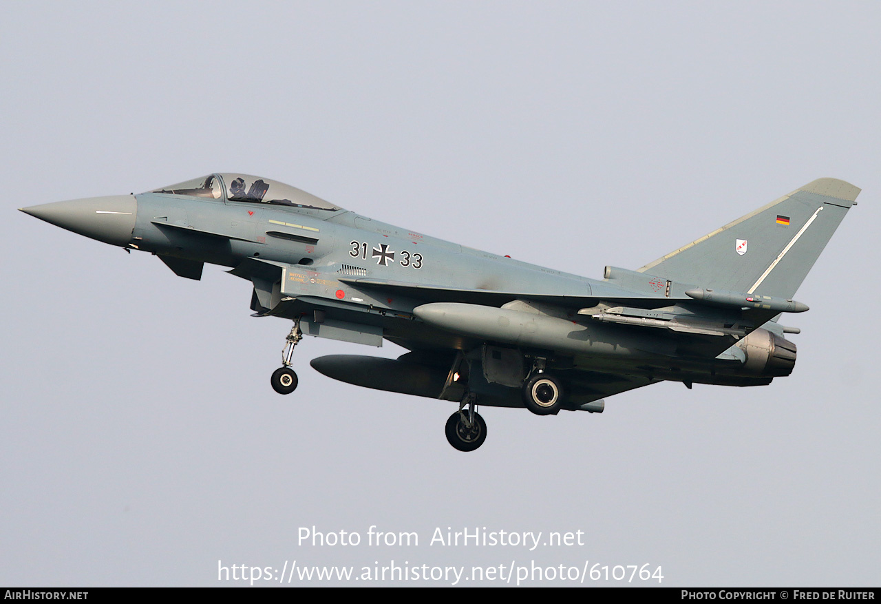 Aircraft Photo of 3133 | Eurofighter EF-2000 Typhoon S | Germany - Air Force | AirHistory.net #610764