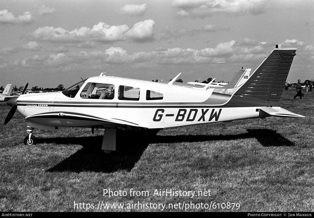 Aircraft Photo of G-BDXW | Piper PA-28R-200 Cherokee Arrow II | AirHistory.net #610879