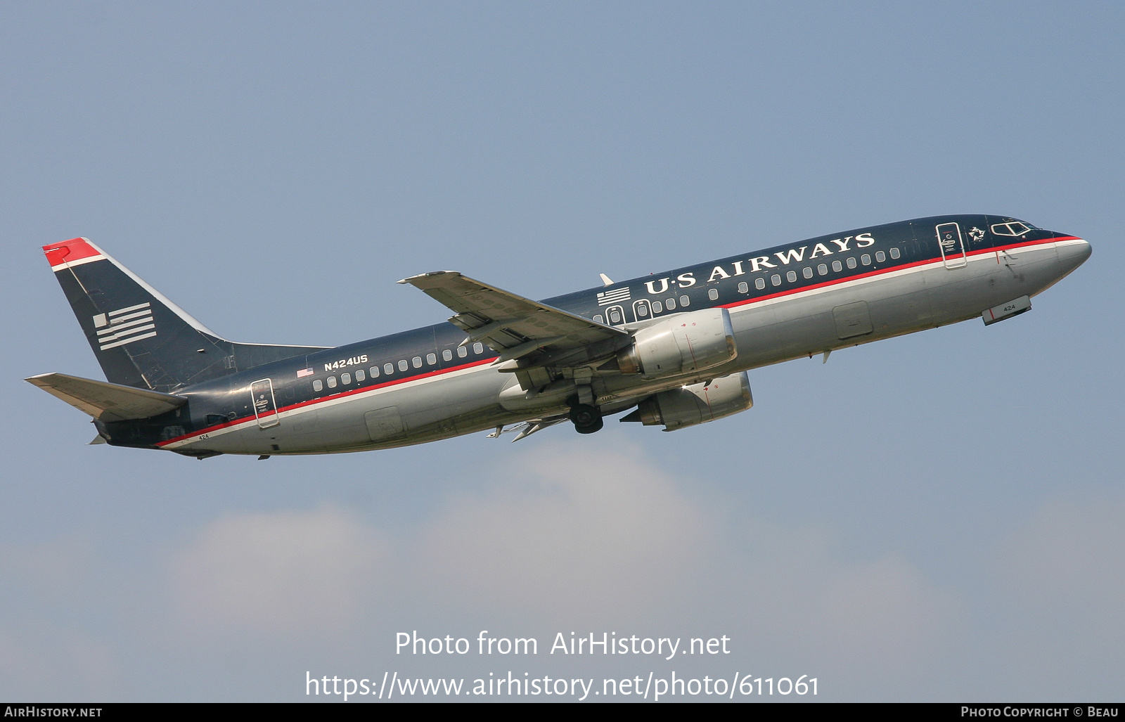 Aircraft Photo of N424US | Boeing 737-401 | US Airways | AirHistory.net #611061