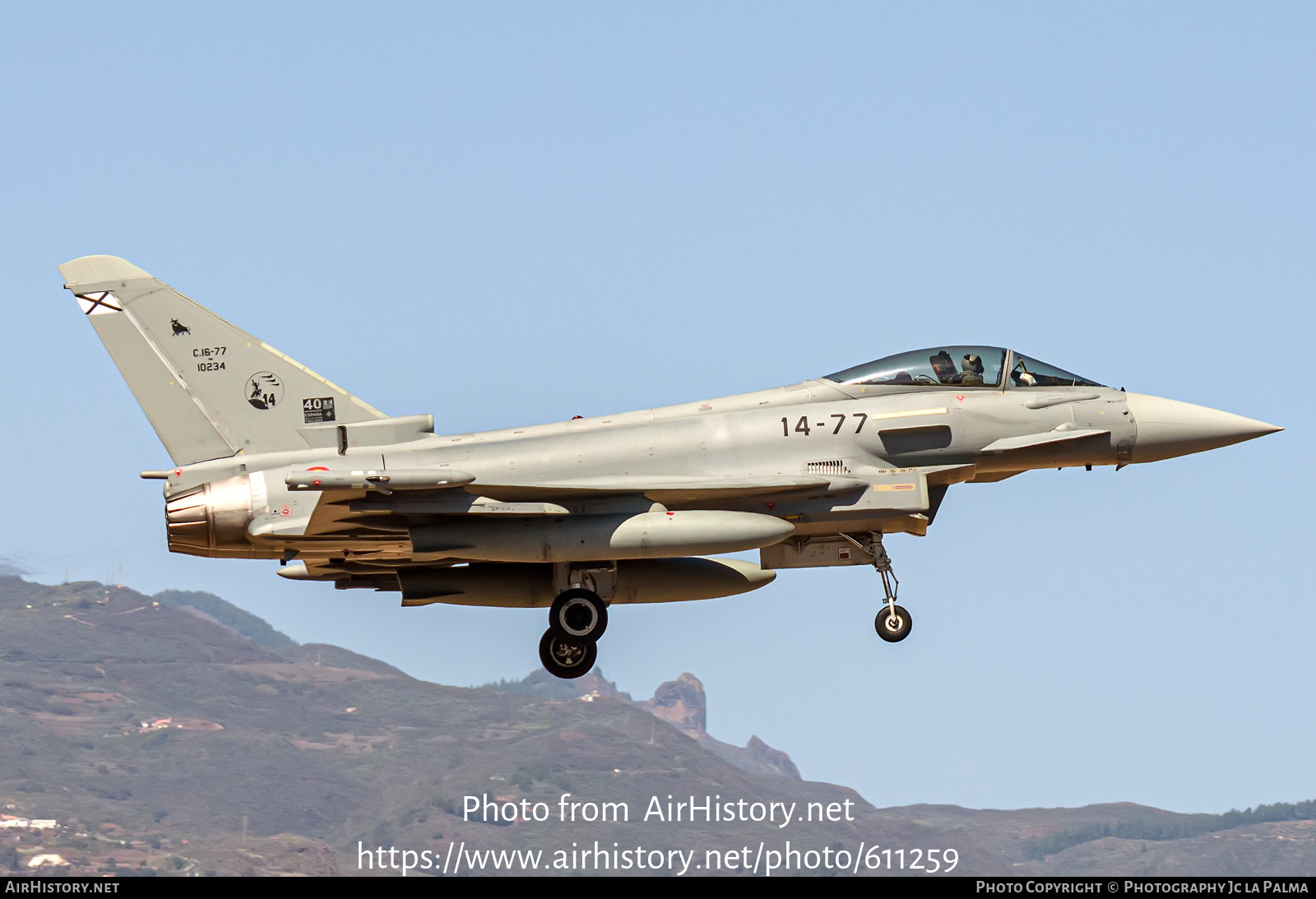 Aircraft Photo of C.16-77 | Eurofighter EF-2000 Typhoon T3 | Spain - Air Force | AirHistory.net #611259