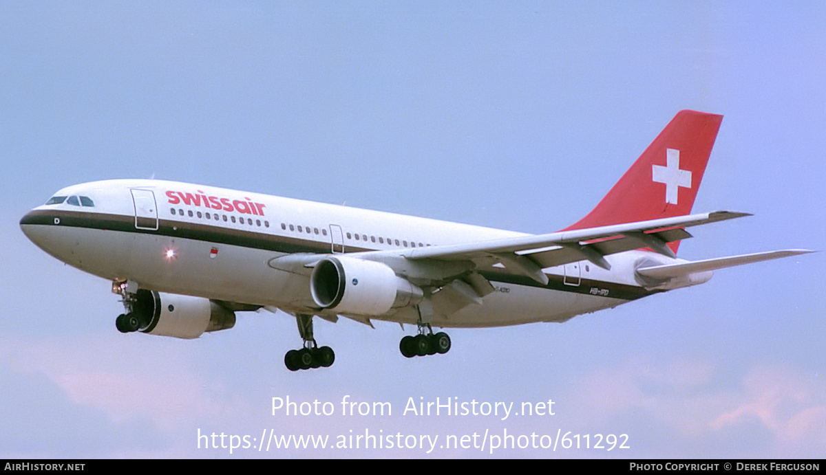 Aircraft Photo of HB-IPD | Airbus A310-221 | Swissair | AirHistory.net #611292