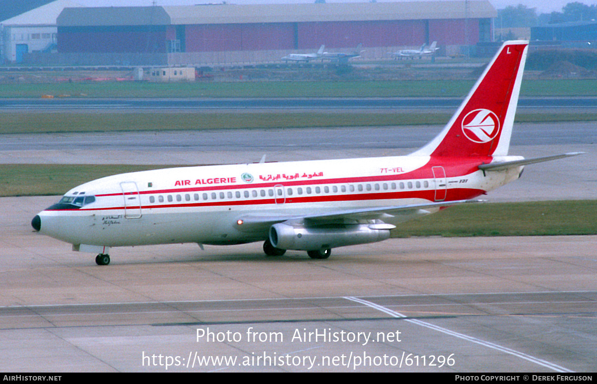 Aircraft Photo of 7T-VEL | Boeing 737-2D6/Adv | Air Algérie | AirHistory.net #611296