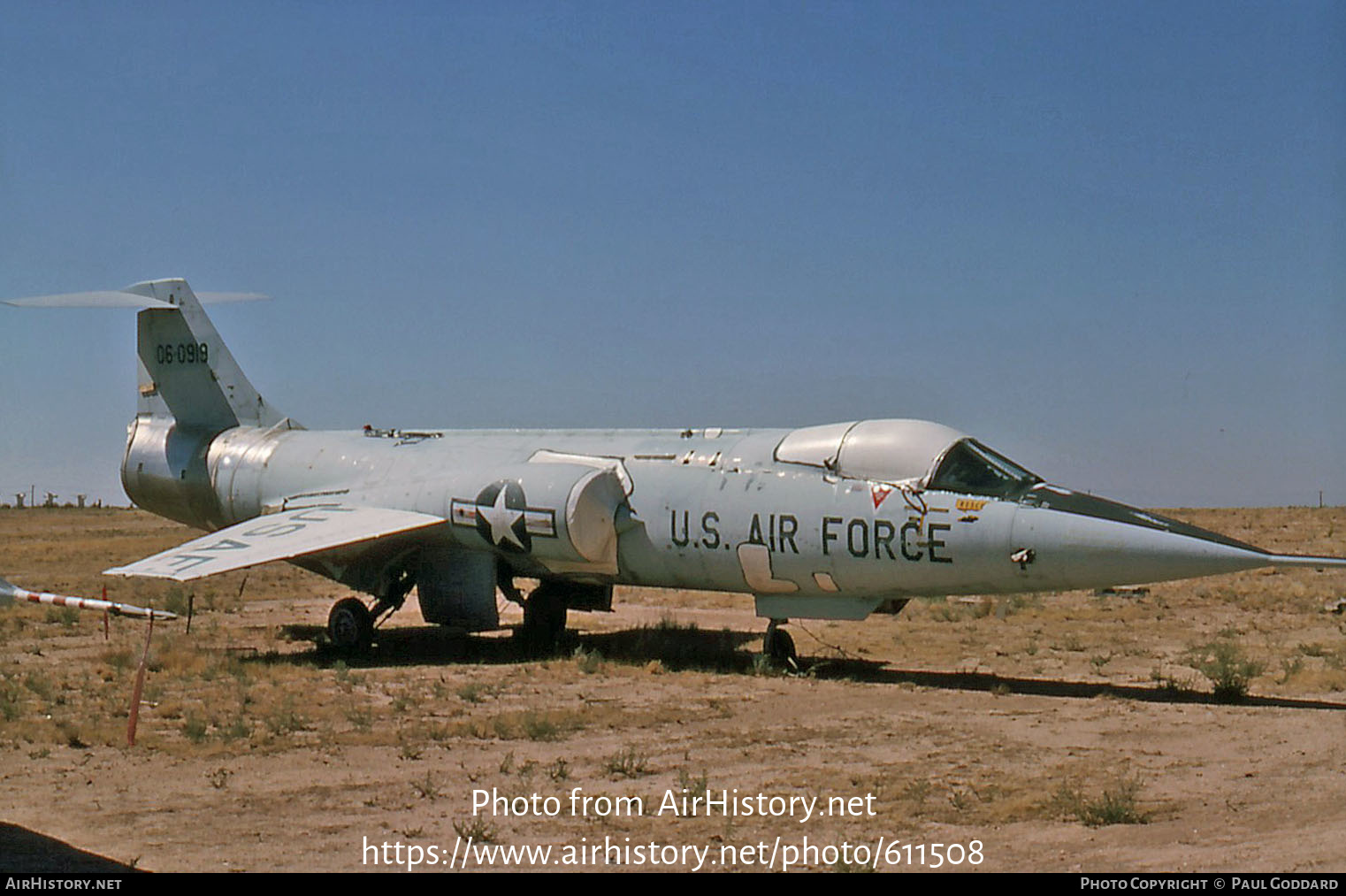 Aircraft Photo of 56-919 / 06-0919 | Lockheed F-104C Starfighter | USA - Air Force | AirHistory.net #611508