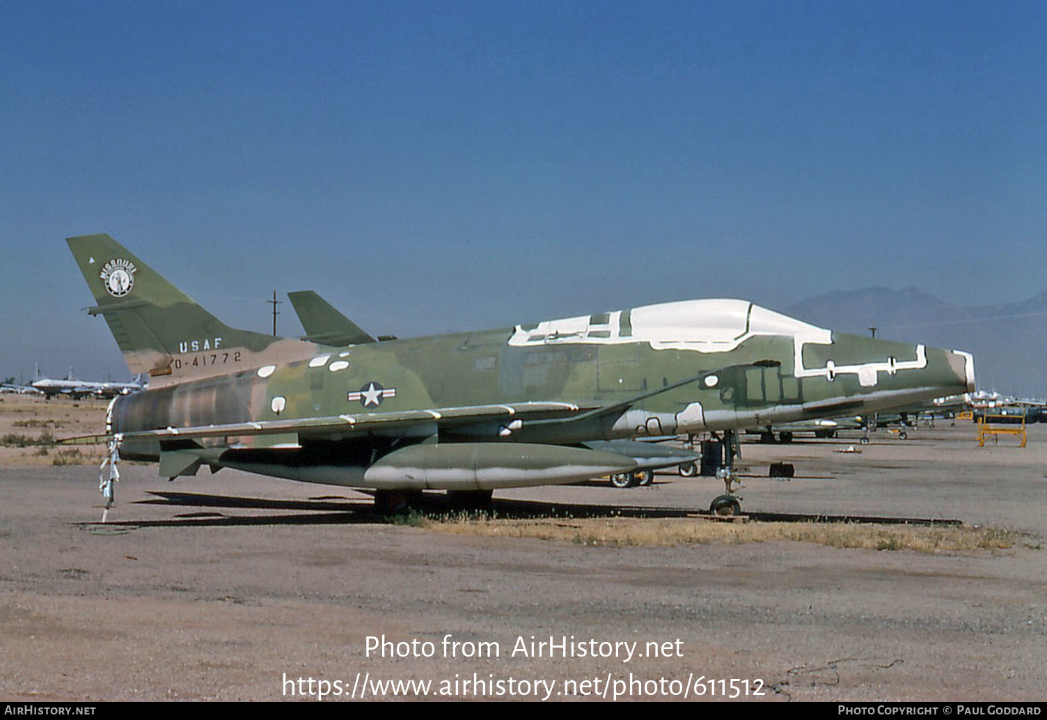 Aircraft Photo of 54-1772 / 0-41772 | North American F-100C Super Sabre | USA - Air Force | AirHistory.net #611512