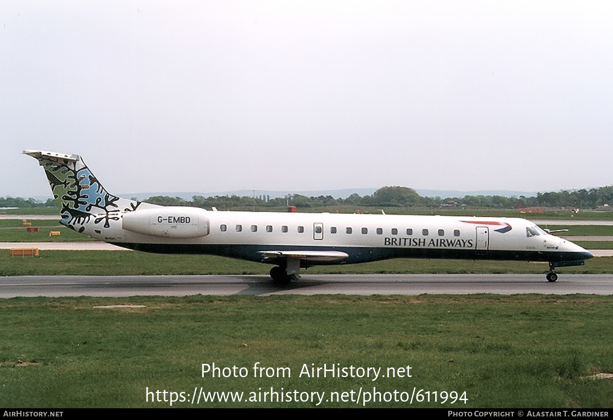 Aircraft Photo of G-EMBD | Embraer ERJ-145EU (EMB-145EU) | British Airways | AirHistory.net #611994