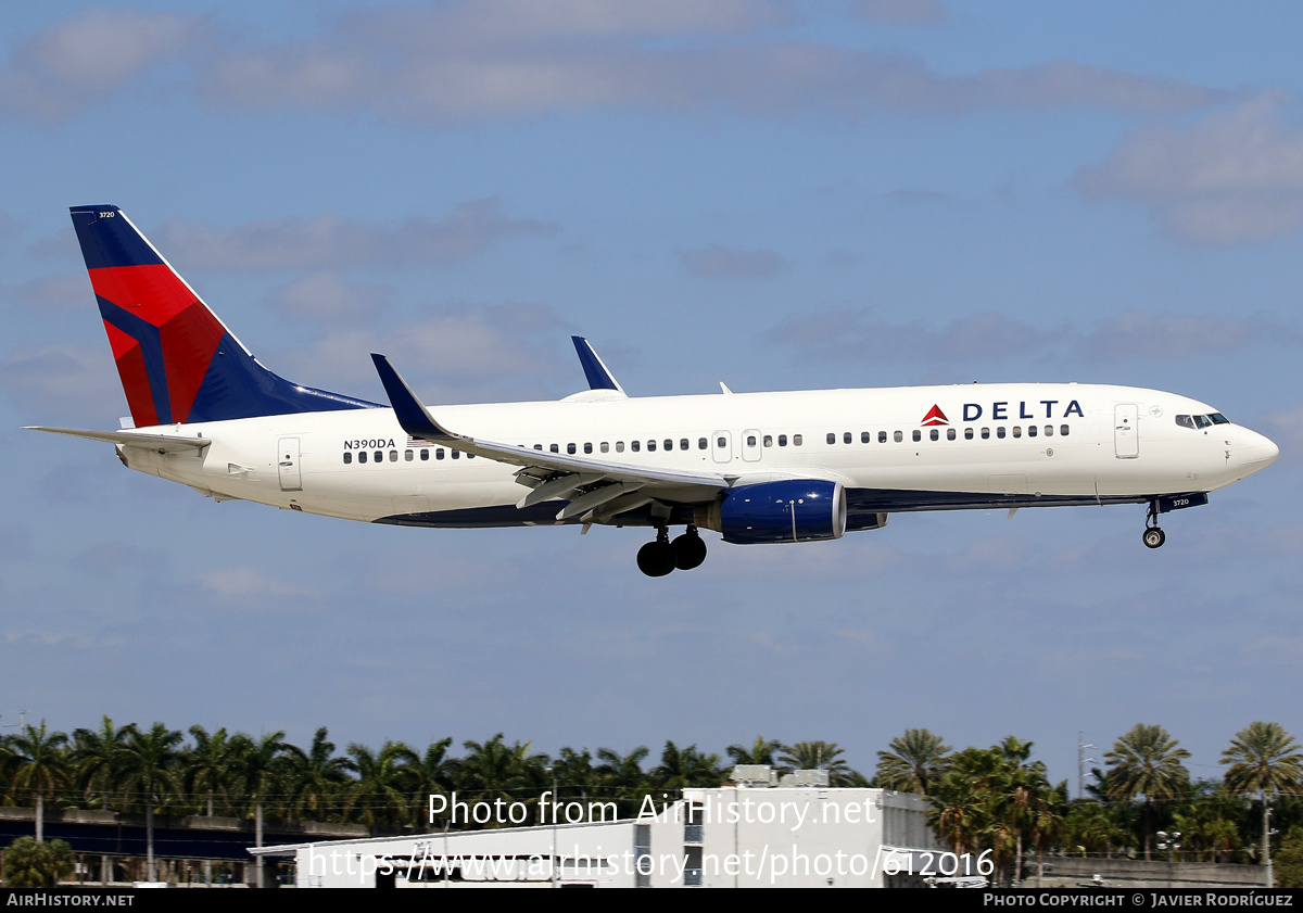 Aircraft Photo of N390DA | Boeing 737-832 | Delta Air Lines | AirHistory.net #612016