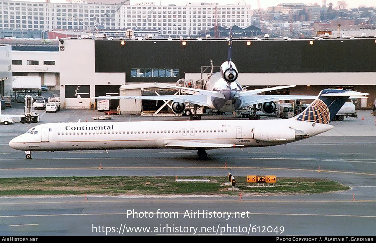 Aircraft Photo of N16806 | McDonnell Douglas MD-82 (DC-9-82) | Continental Airlines | AirHistory.net #612049