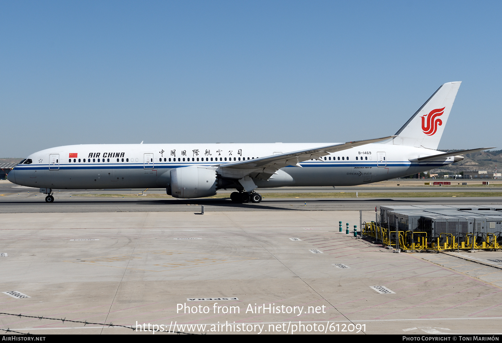 Aircraft Photo of B-1469 | Boeing 787-9 Dreamliner | Air China | AirHistory.net #612091