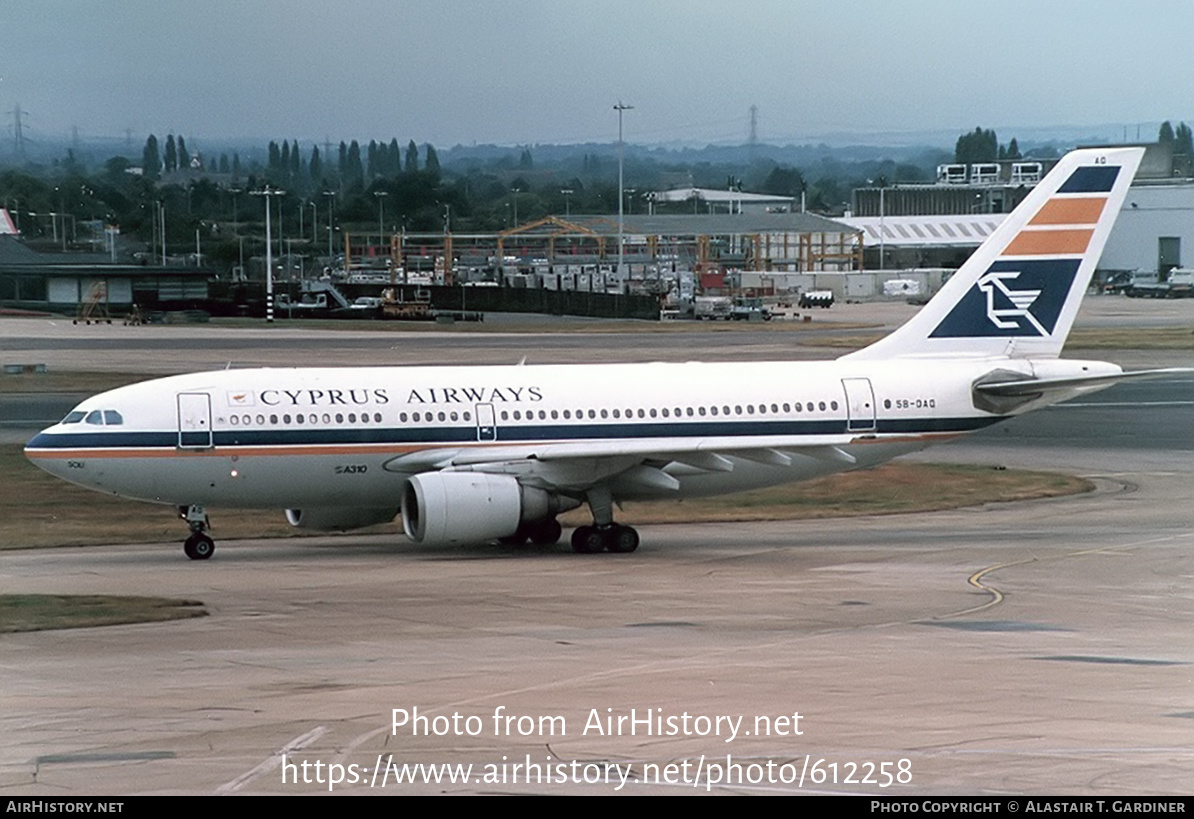 Aircraft Photo of 5B-DAQ | Airbus A310-203 | Cyprus Airways | AirHistory.net #612258