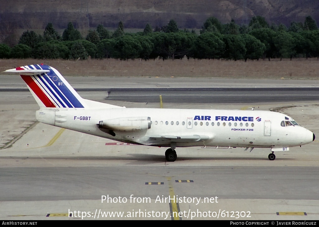 Aircraft Photo of F-GBBT | Fokker F28-1000 Fellowship | Air France | AirHistory.net #612302