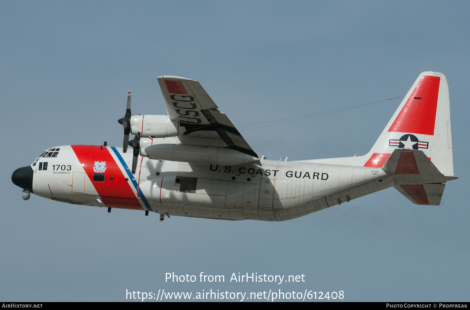 Aircraft Photo of 1703 | Lockheed HC-130H Hercules (L-382) | USA - Coast Guard | AirHistory.net #612408